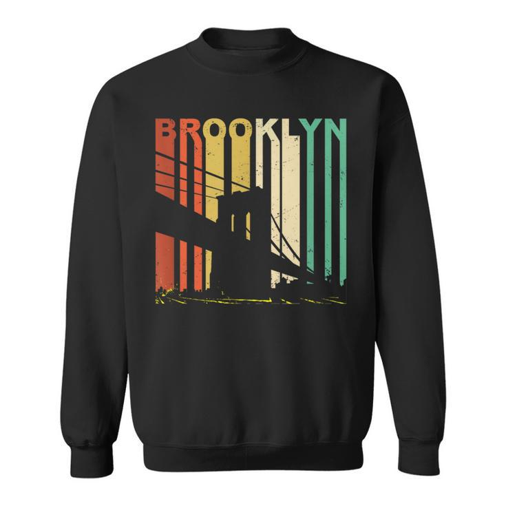 Retro New York Brooklyn Bridge Vintage City Skyline Nyc Ny Sweatshirt
