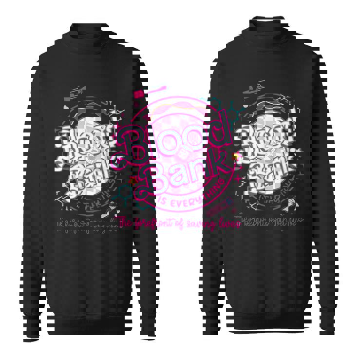 Retro Pink Lab Week 2024 Blood Bank Laboratory Lab Tech Sweatshirt
