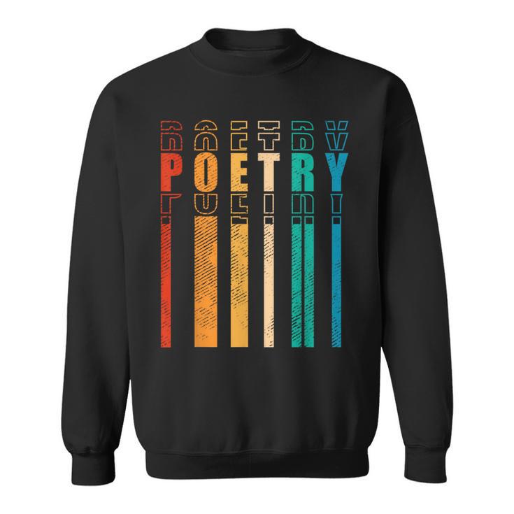 Retro Poetry Lyrics Literature Vintage Poet Sweatshirt