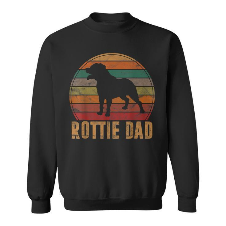 Retro Rottweiler Dad Rott Dog Owner Pet Rottie Father Sweatshirt