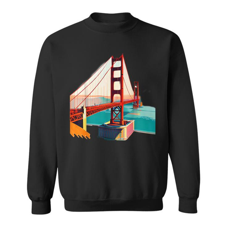 Retro San Francisco Golden Gate Bridge Sf Fog City Sf Sweatshirt