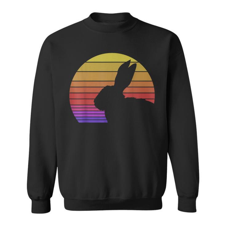 Retro Style Rabbit Silhouette Vintage Sweatshirt