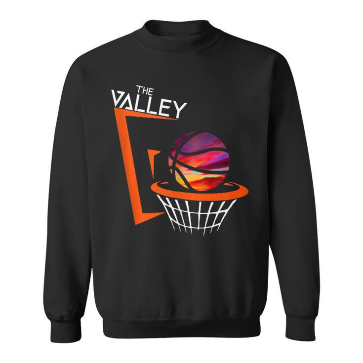 Retro Sunset The Valley Hoops Phoenix Basketball Sweatshirt