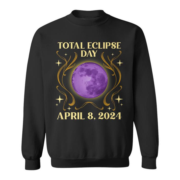 Retro Total Solar Eclipse Day April 8 2024 Sun Eclipse Sweatshirt