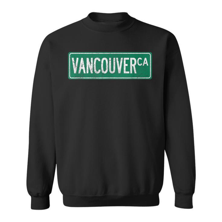 Retro Vancouver Canada Street Sign Sweatshirt