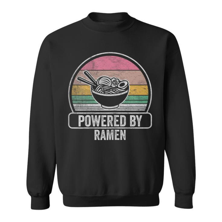 Retro Vintage Powered By Ramen Ramen Lover Sweatshirt