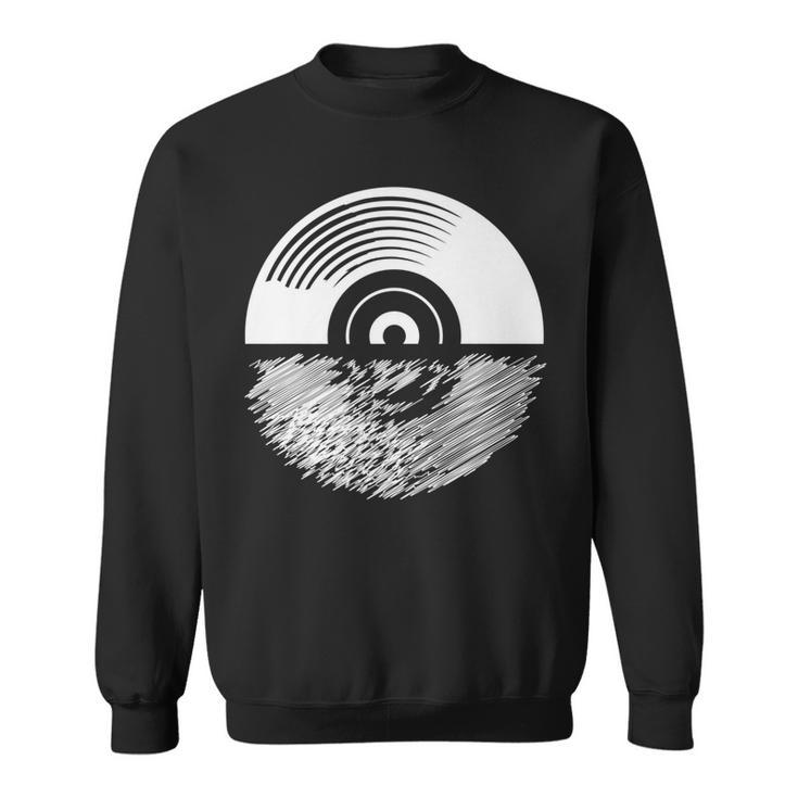 Retro Vinyl Record Sunset Vintage Music Lover 33 45 78 Sweatshirt