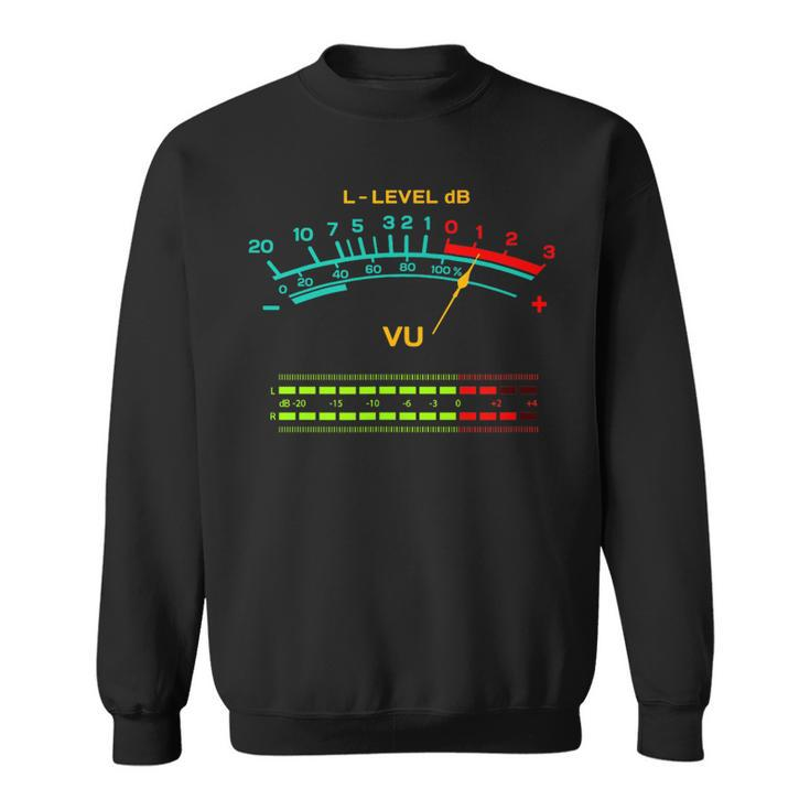 Retro Vu Meter Vintage Hi-Fi Audio Stereo Music Sound Sweatshirt