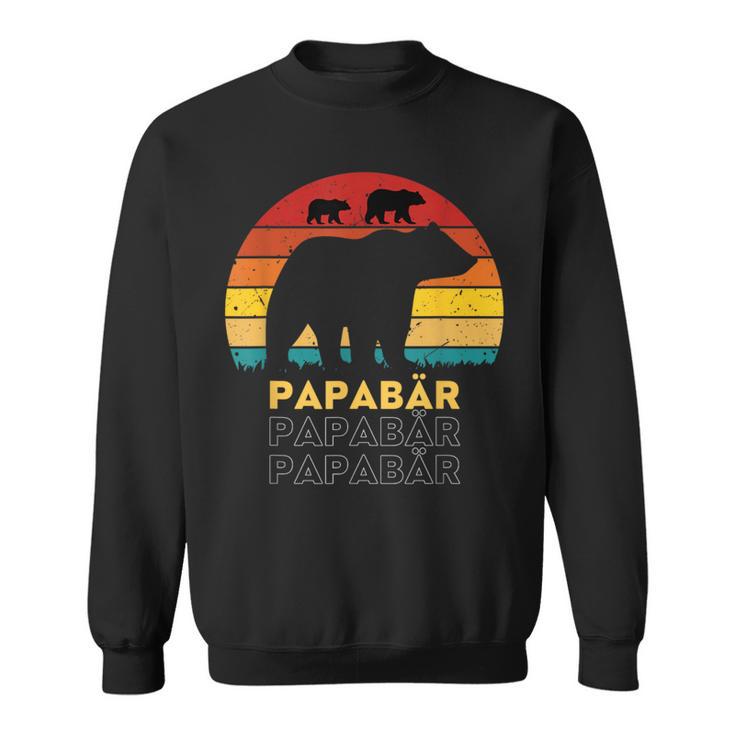 Retroater Baby Sohn Tochter Kinder Bär Papaatertag Sweatshirt