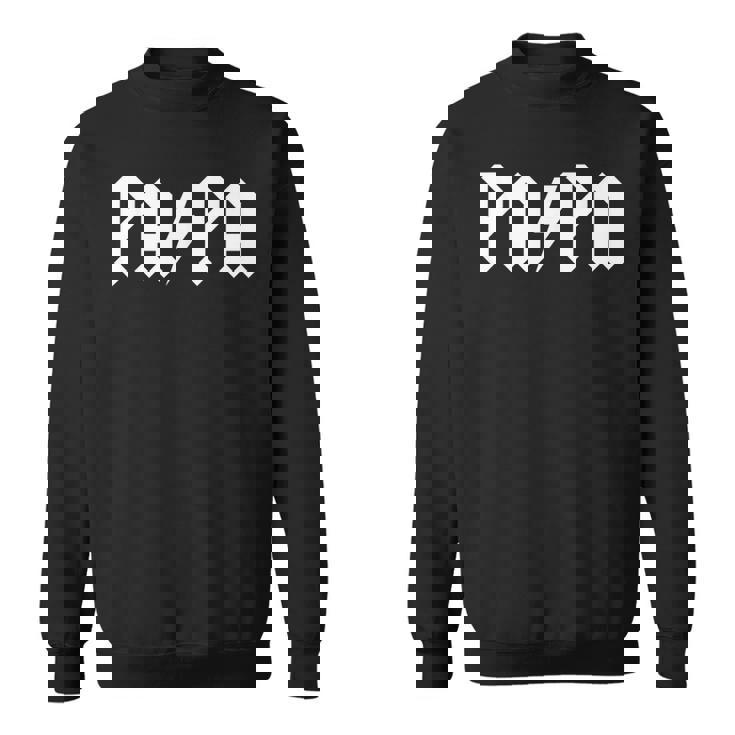 Rock Papa Cadeau De Fête Des Pères Humoristique En Métal Pour Homme Sweater e