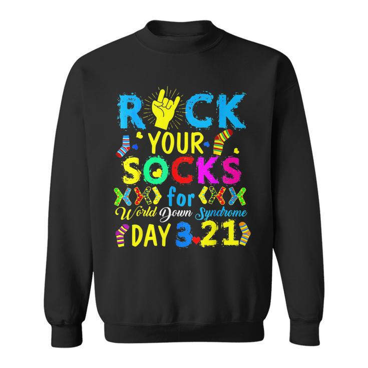 Rock Your Socks Down Syndrome Day Awareness For Boys Sweatshirt