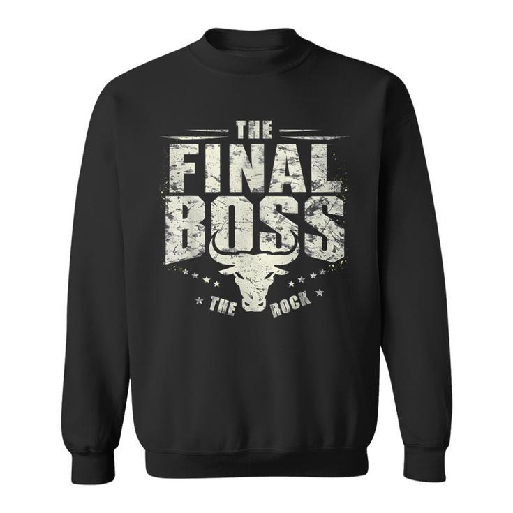 Rock Vintage Music Boss Final White Fun Music Lover Sweatshirt