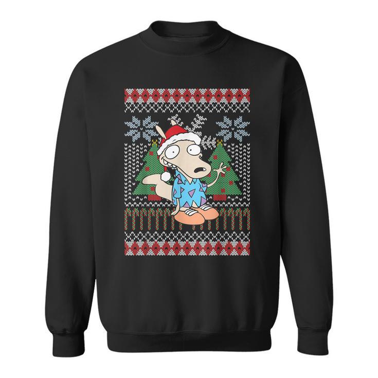 Rockos Modern Life Ugly Chritmas Sweater Sweatshirt