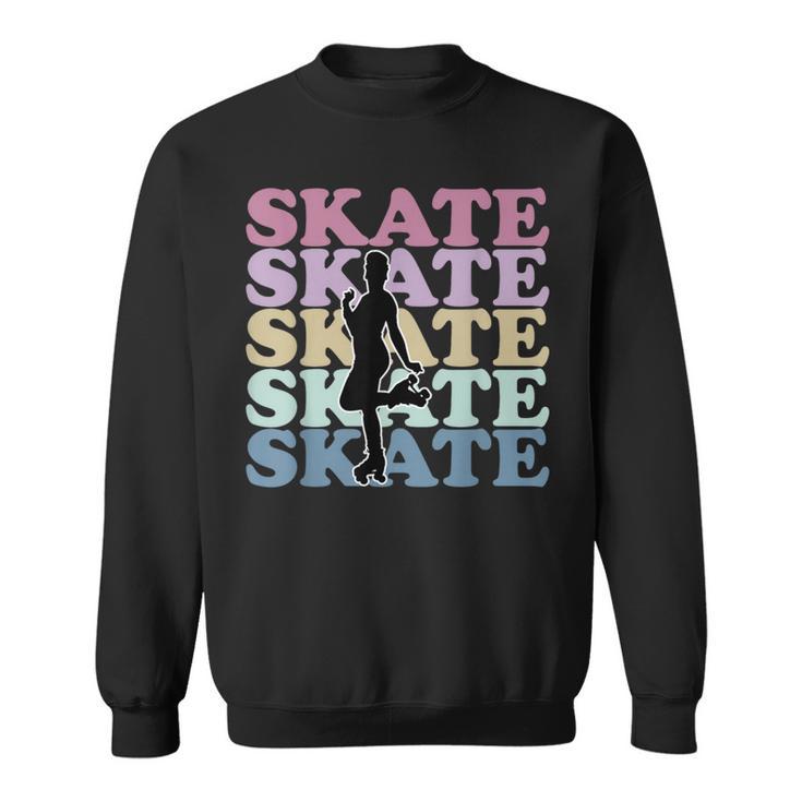 Roller Skating Retro Vintage Skating For Skaters Sweatshirt