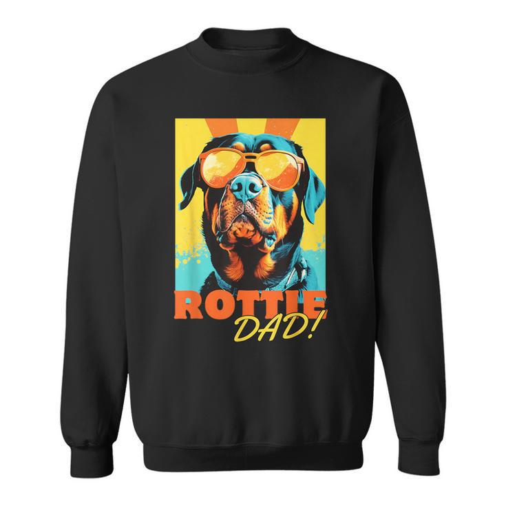 Rottie Dad — Rottweiler Papa Imintage-Look Lustig Sweatshirt