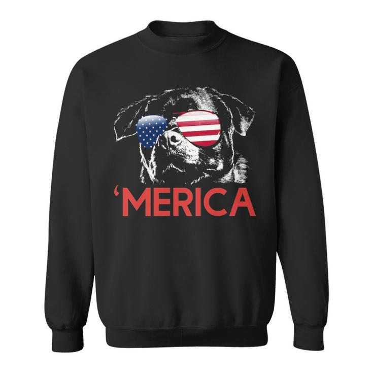 Rottweiler American Flag 4Th Of July Sweatshirt