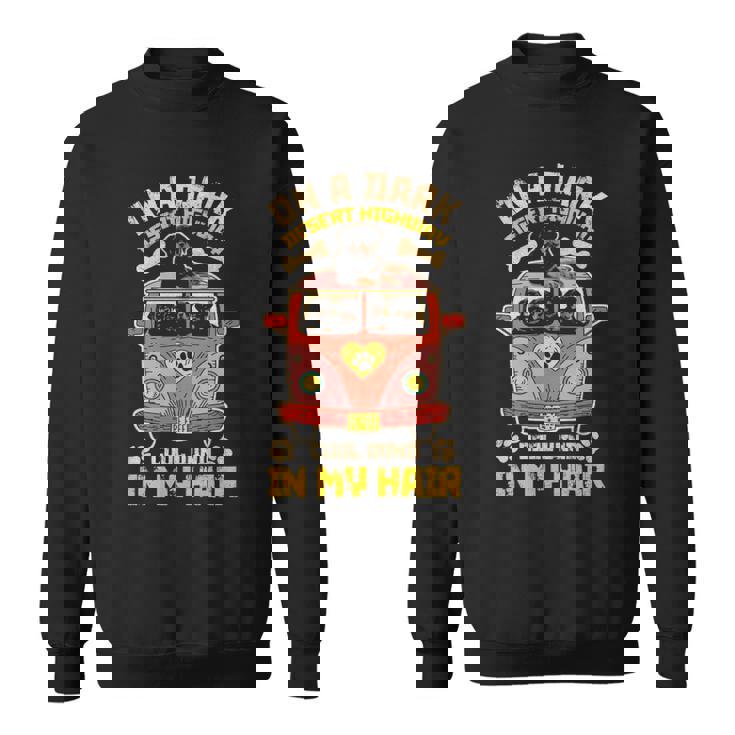Rottweiler Artwork Painting Desert Highway Sweatshirt