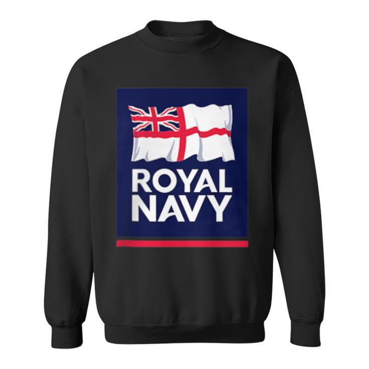 Royal Navy Uk Naval Flag Patch Military Veteran Sweatshirt