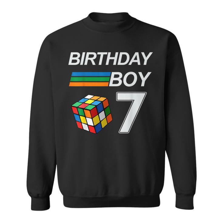 Rubixk Cube Speed Cubing Birthday Boy 7 Years Old Boys Kid Sweatshirt