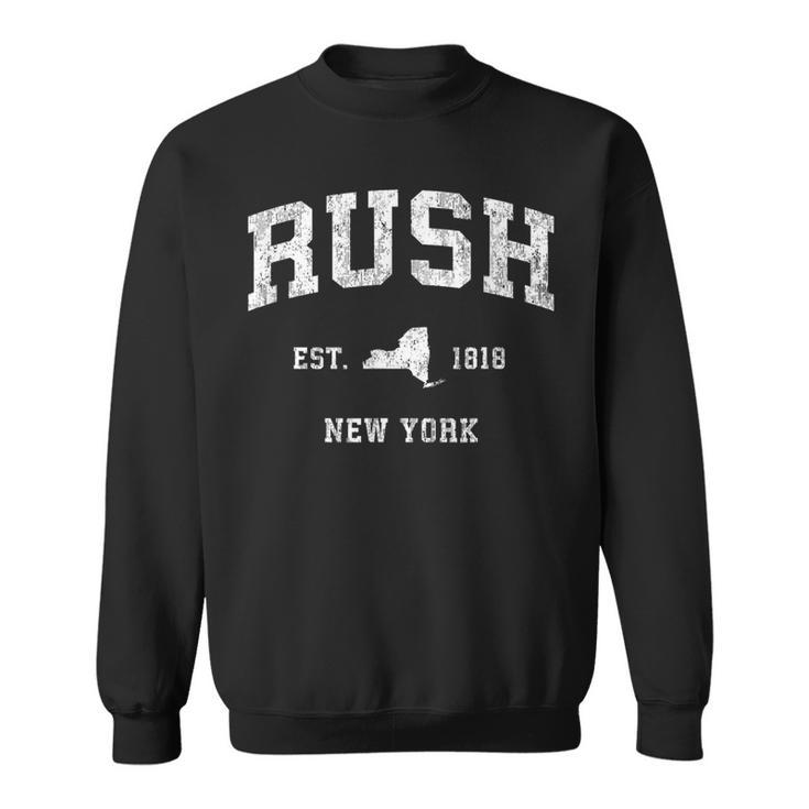 Rush New York Ny Vintage Athletic Sports Sweatshirt