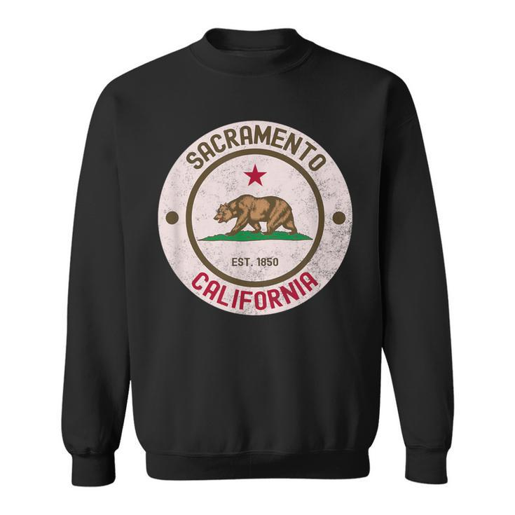 Sacramento California Retro Vintage 70S 80S Style Print Sweatshirt
