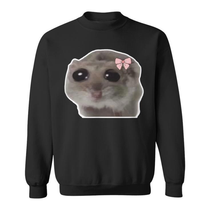 Sad Hamster Meme Trauriger Hamster Sweatshirt