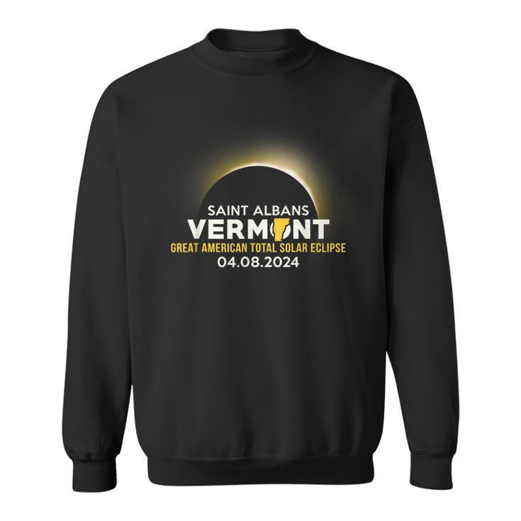 Saint Albans Vermont Vt Total Solar Eclipse 2024 Sweatshirt