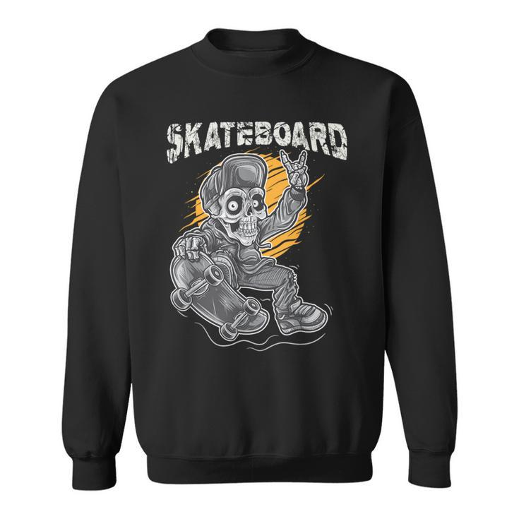 Santa Cruz Skateboard Retro Vintage Skateboarding Skull Boy Sweatshirt