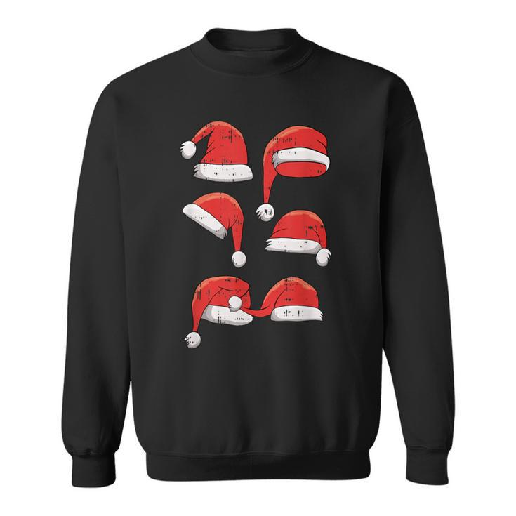 Santa Hat Christmas Pajama X-Mas Decoration Holiday Sweatshirt