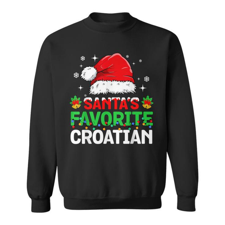 Santa's Favorite Croatian Christmas Family Matching Sweatshirt