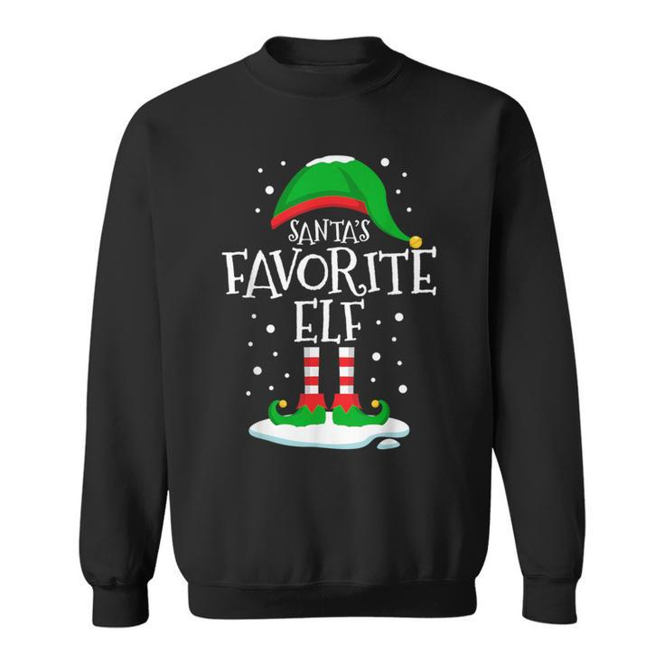 Santa's Favorite Elf Christmas Family Matching Xmas Sweatshirt