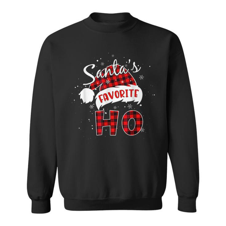 Santas Favorite Ho Christmas Santa Hat Xmas Pajamas Sweatshirt