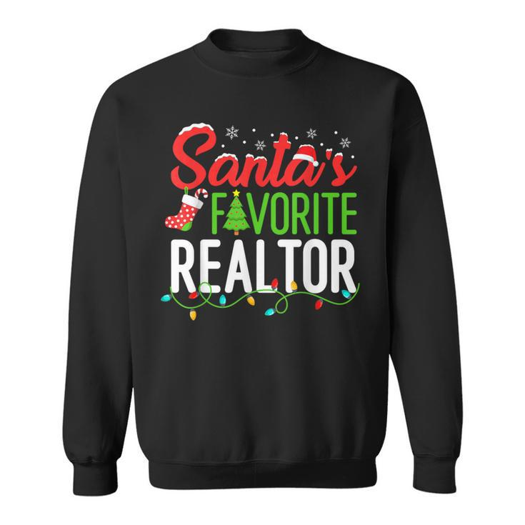 Santa's Favorite Realtor Christmas Real Estate Agent Sweatshirt
