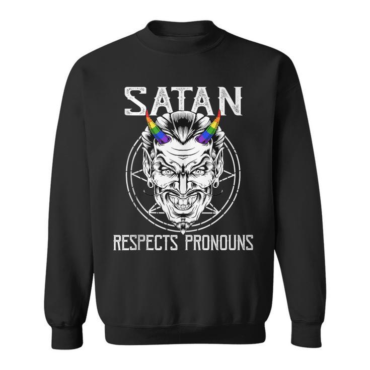 Satanic Lgbtq Pride Goth Sweatshirt