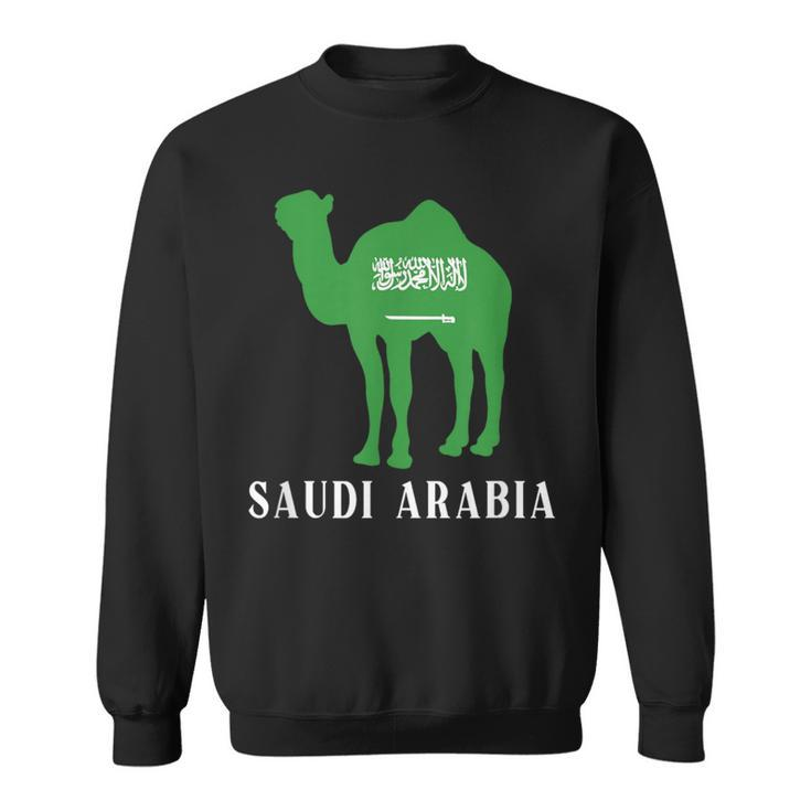 Saudi Arabia Flag Camel Saudi Arabian Travel Sweatshirt