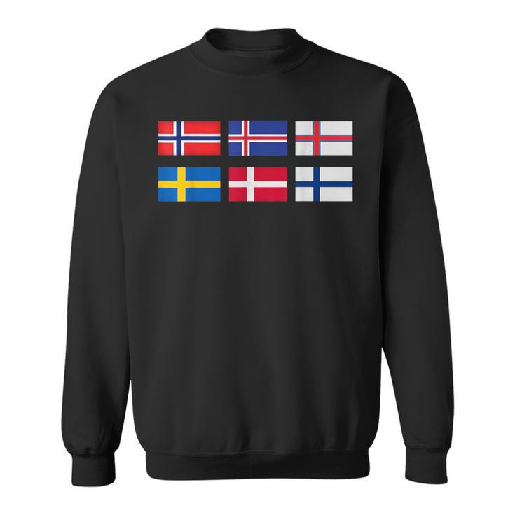 Scandinavia Flag The Nordic Country's Flag Northern Europe Sweatshirt