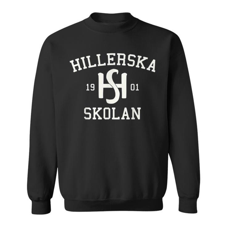 Schwarzes Hillerska Skolan 1901 Sweatshirt, Historisches Design Tee