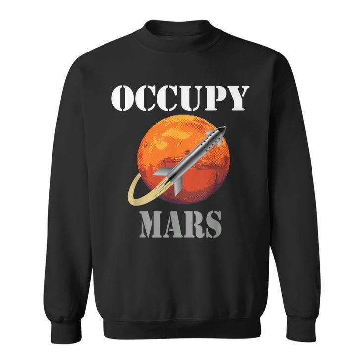 Sci-Fi Space Interstellar Rocket Starship Occupy Mars Sweatshirt