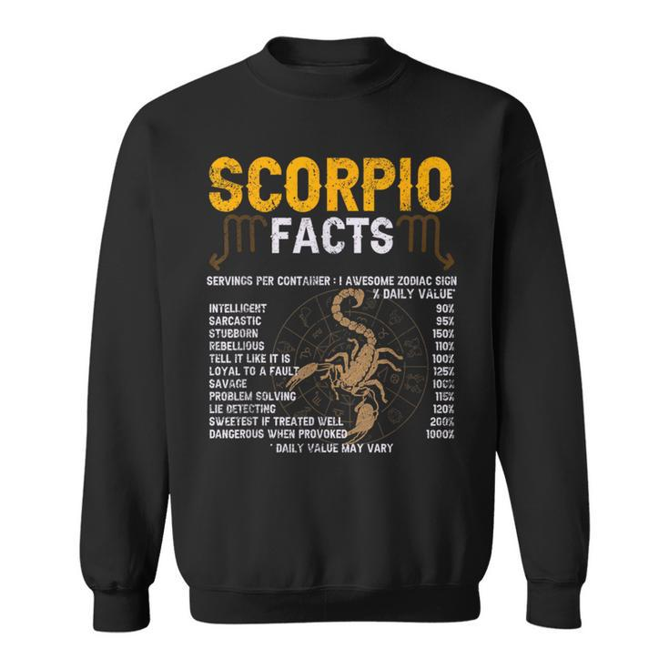 Scorpio Facts Zodiac Sign Personality Horoscope Facts Sweatshirt