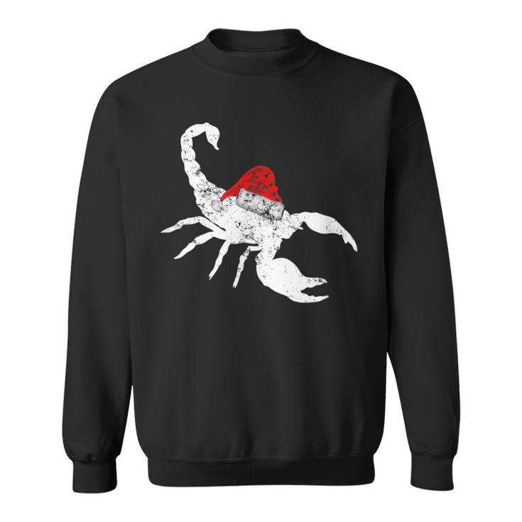 Scorpion Santa Hat Christmas Pajama Sweatshirt