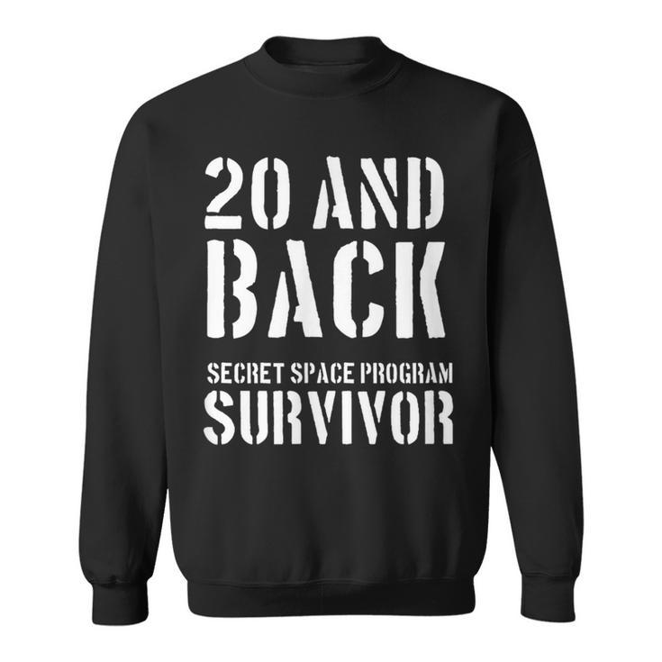 Secret Space Program Military Font 20 And Back Survivor Sweatshirt