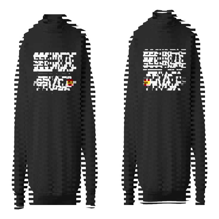 Seguridad Privada Impresión Delantera Y Trasera Camiseta de manga