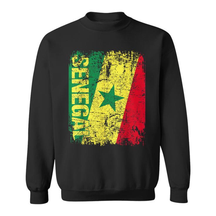 Senegal Flag Vintage Distressed Senegal Sweatshirt