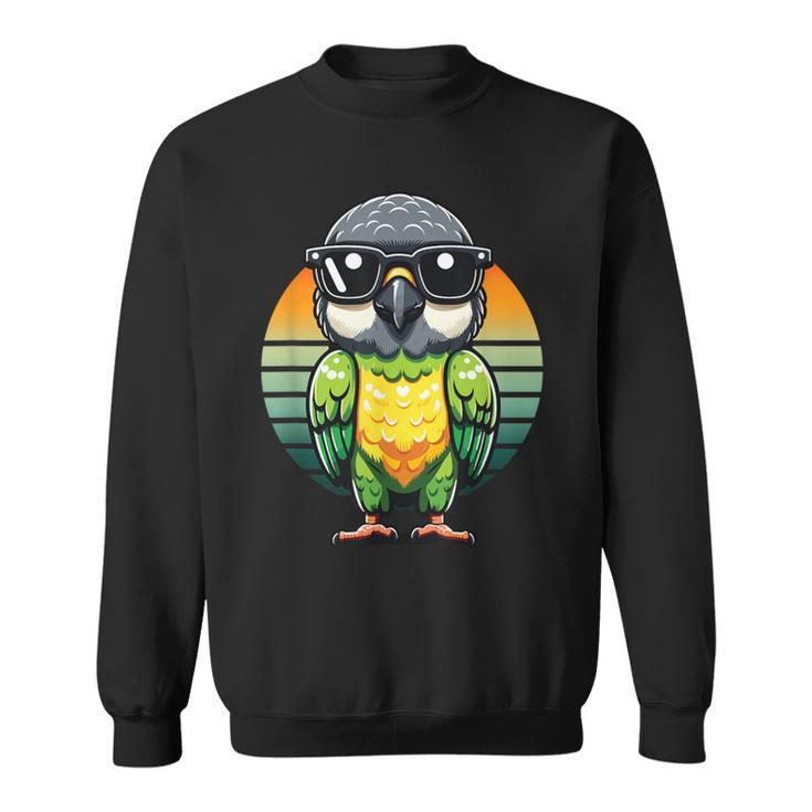 Senegal Parrot With Sunglasses Kawaii Senegal Parrot Sweatshirt