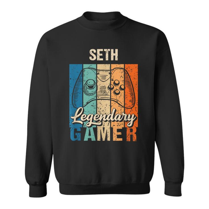 Seth Name Personalised Legendary Gamer Sweatshirt