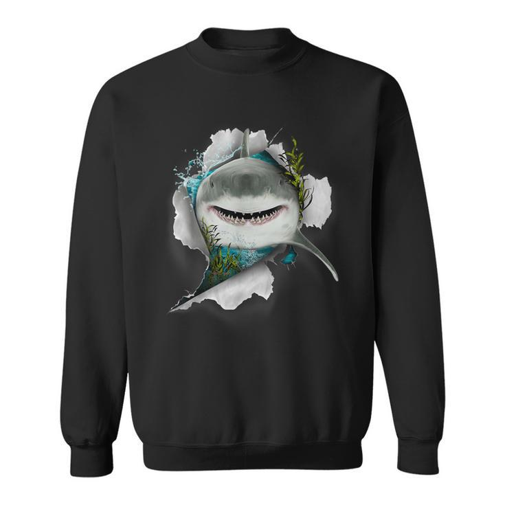 Shark Great White Shark Deep Sea Fishing Shark Sweatshirt