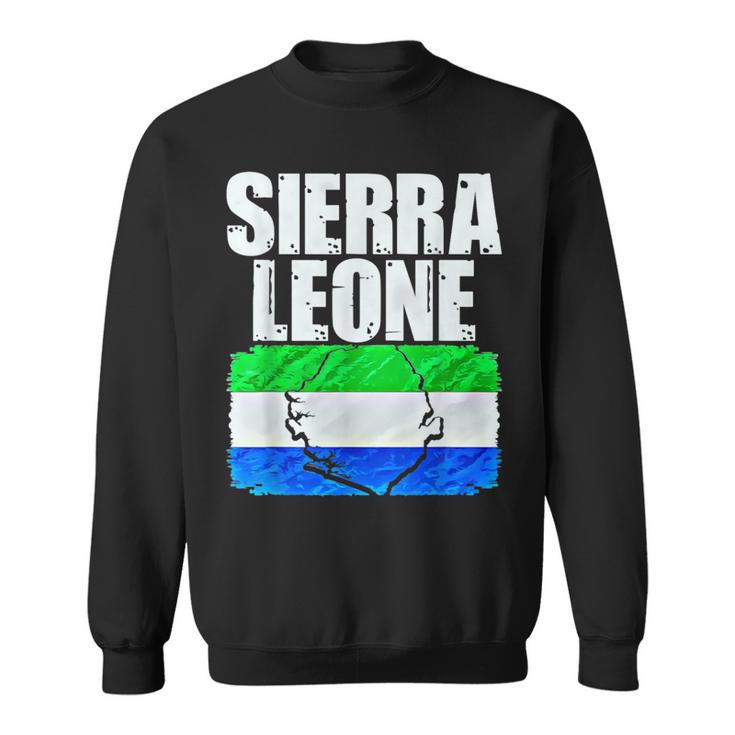 Sierra Leone Flag Map Emblem Sweatshirt