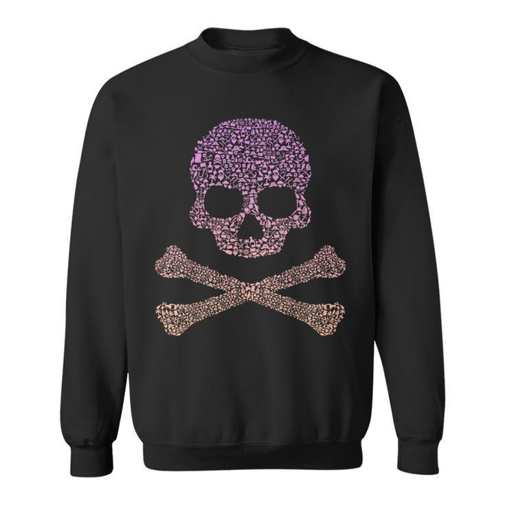 Silhouette Icon Pirate Skull & Crossbones Girls Pirate Sweatshirt