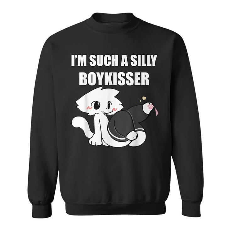Silly Boy Kisser Meme Femboy Gay Pride Lgbtq Sweatshirt