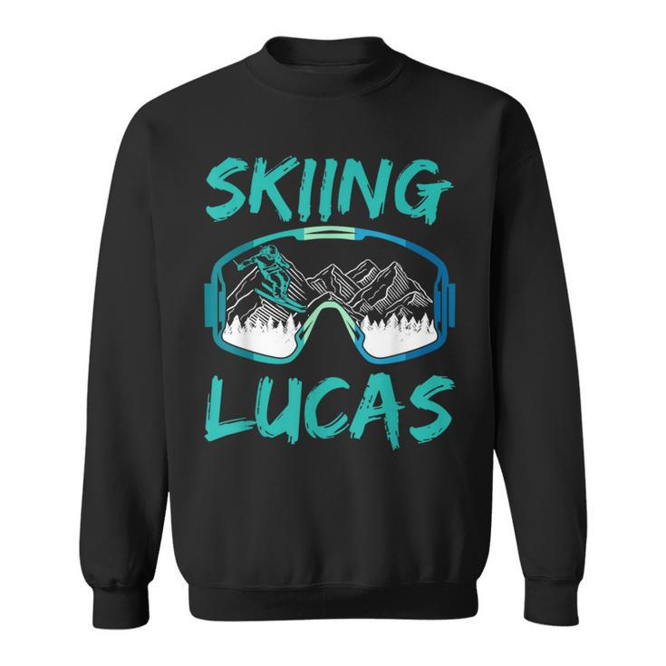 Skiing Lucas Winter Sports Ski Skier Hobby Sweatshirt